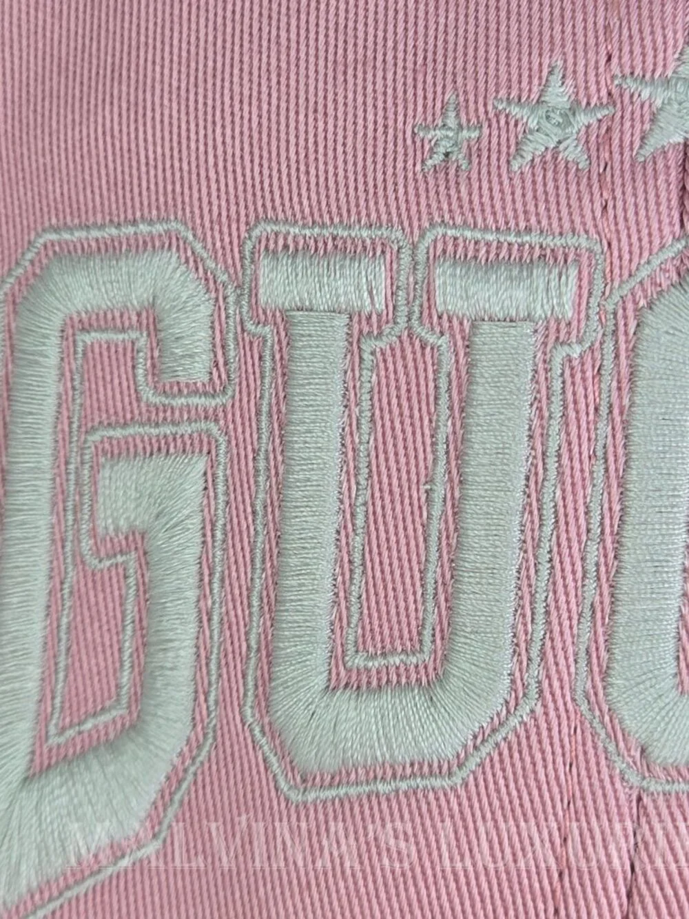 GUCCI HAT BASEBALL CAP PINK COTTON w LOGO EMBROIDERY UNISEX sz XL 60cm